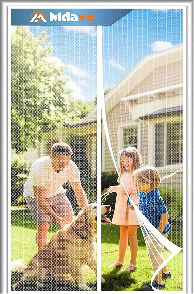 Fast Magnetic Screen Door Keep Bugs Out Pet Kid Friendly，Works Solid