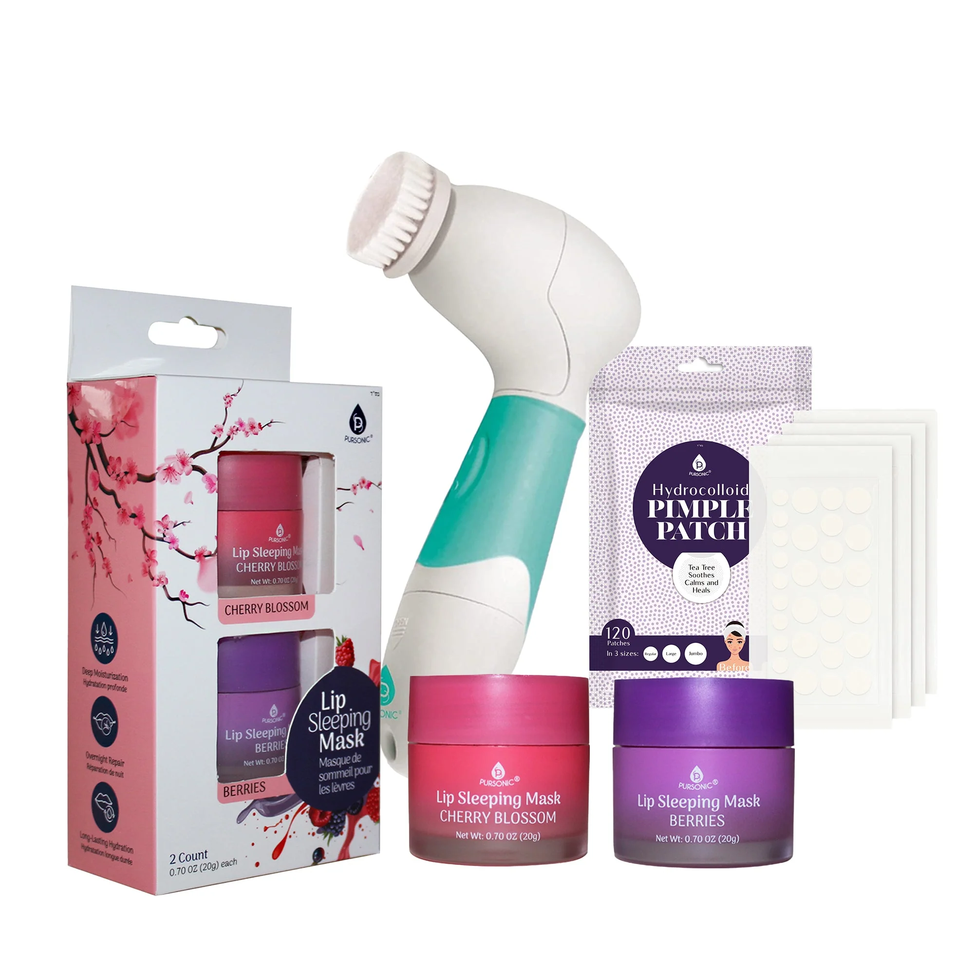 Dependable Skincare Bundle Lip Care Acne Solution and Advanced Cleansing Original Design