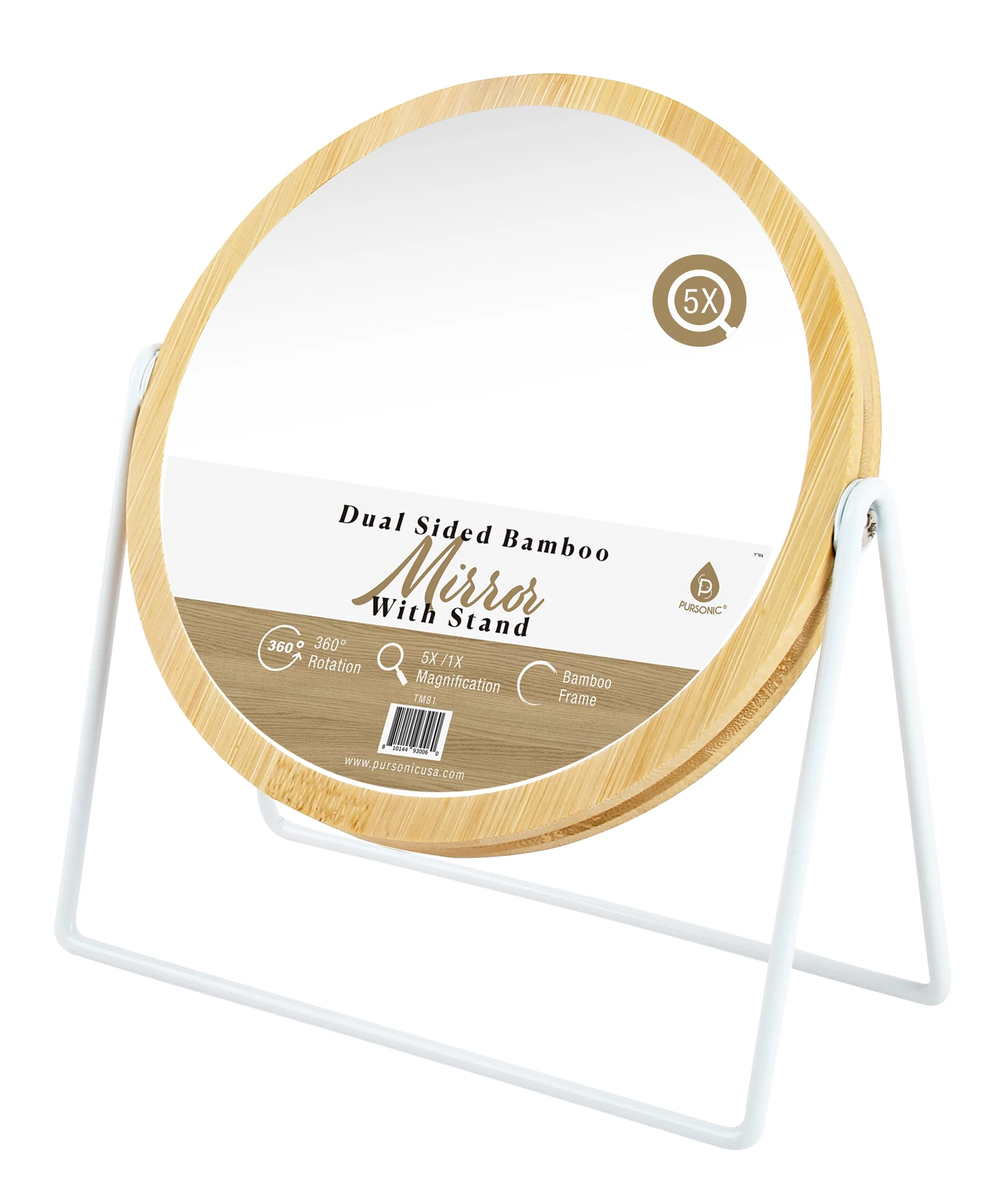Eco-Friendly Dual-Side Mirror with Seamless 360° Rotation Superior