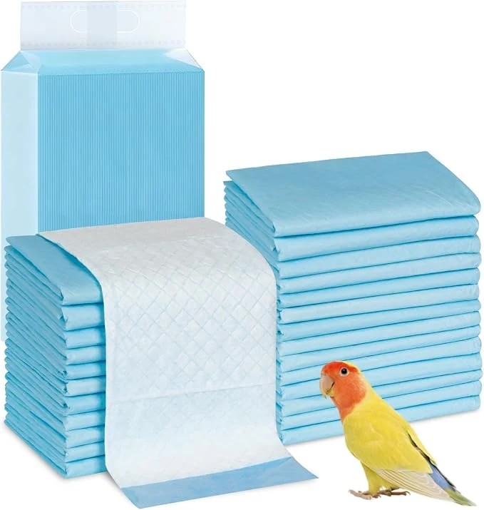 Artisan Pawfly 40 Sheets Disposable Bird Cage Liners 23.6 x 23.6 Super Absorbent Certified