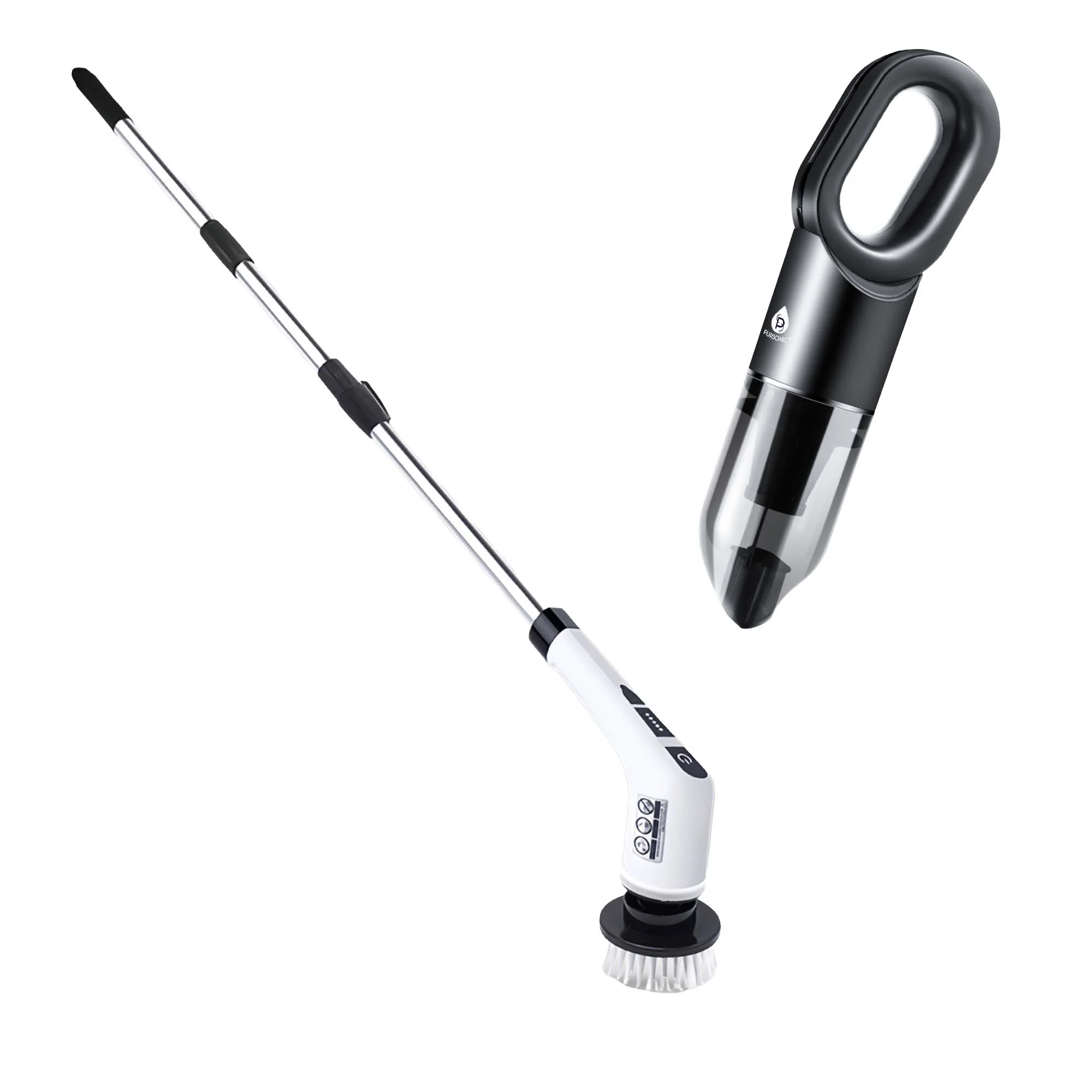 Solid Pursonic The Cleaning Duo – Portable Vacuum Power Scrubber Flexible