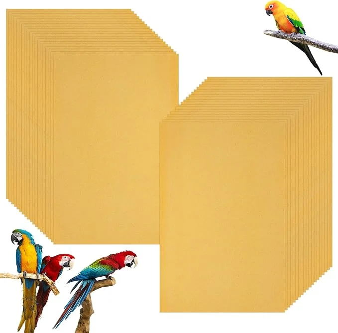 Consistent 50 Pcs Gravel Liner Paper for Bird Cage Easy Clean Pet Grinding Sandpaper for Prestigious