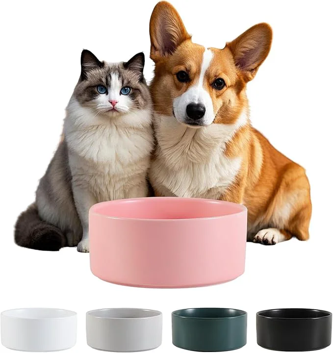 Traditional Ceramic Dog Bowl for Food and Water - Pet Feeder Bowl for Small to Medium Dogs and Large Cats - Heavy Ceramic Feeding Dish with Non Slip Base - Dishwasher Microwave Safe - 6 Inch - 3.2 Cups - PinkAbout ThisOverview Breathable