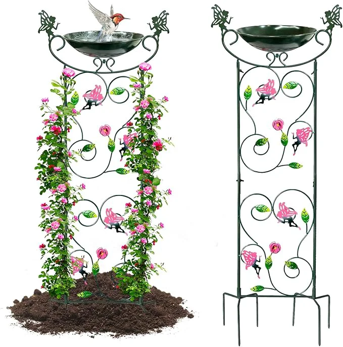 Unique HONGLAND 36.5 Metal Bird Bath Innovative