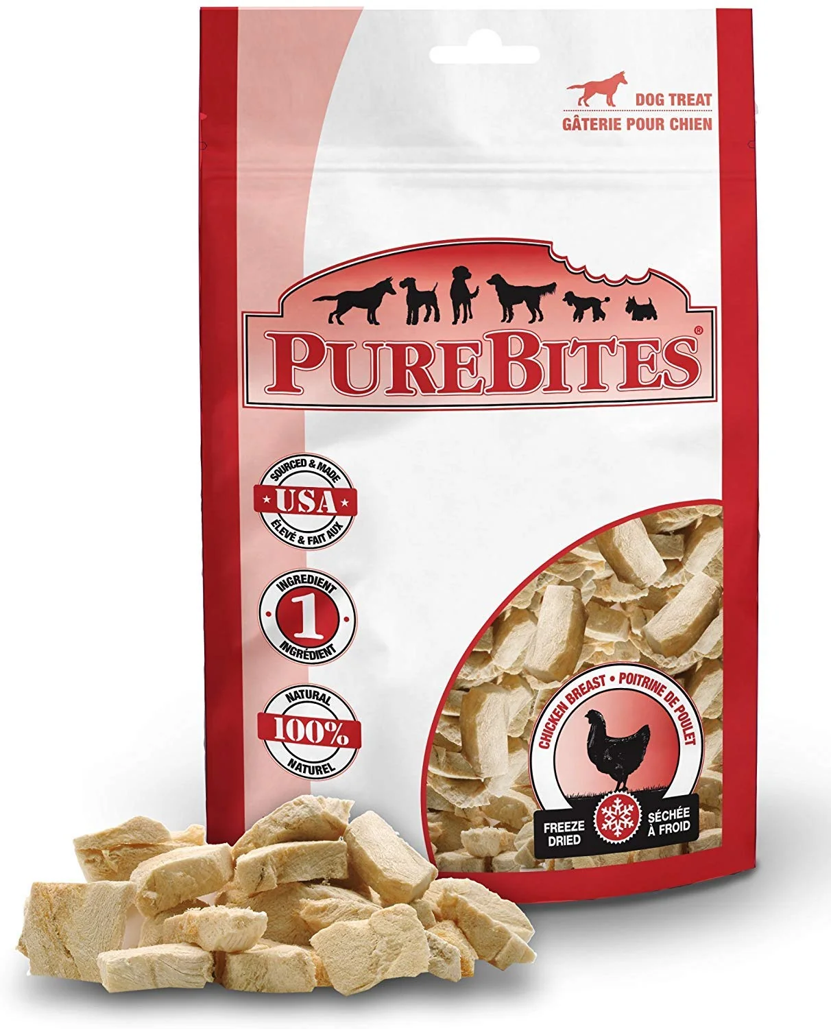 High-End PureBites Chicken Breast ze-Dried Dog Treats — 3oz Pack 3-Pack Authentic