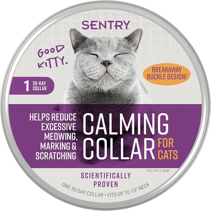 Consistent Sentry Calming Collar for Cats Long-Lasting Pheromone Collar Helps Calm Cats Crafted