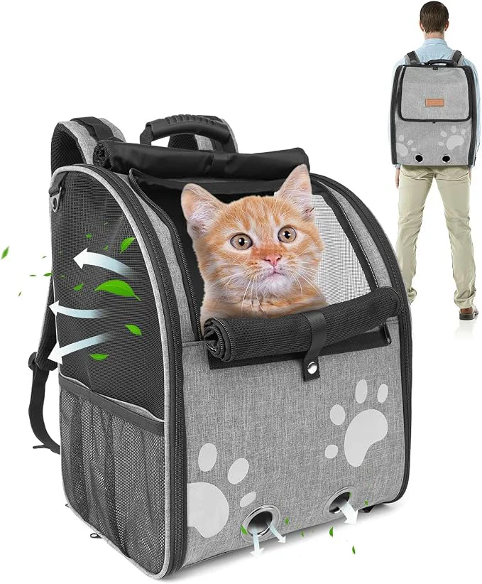 Quality Cat Carrier Backpacks for Kitty Small Dog up to 15 lbs Lightweight and Traditional