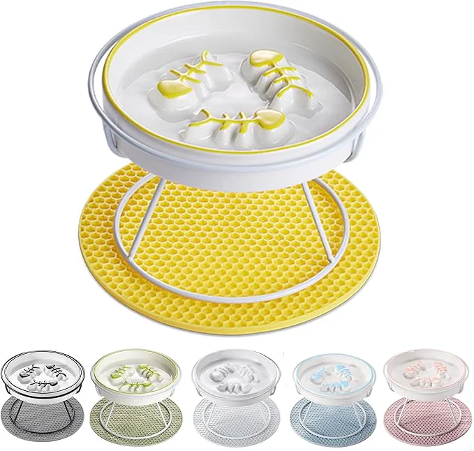 Trusted Ceramic Cat Slow Feeder Cat Bowl for Indor Cat d Cat and Dog Slow Feeder Bowl for Food and Watter Cat Dish Cat Plate for Dry and Wet Food Whisker Friendly Cat Feeding Watering SuppliesAbout ThisOverview Certified