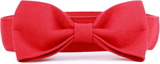 Relaxed Segarty Dog Bowties for Medium Large Dogs Adjustable Red Bowtie Collar Environmentally Friendly