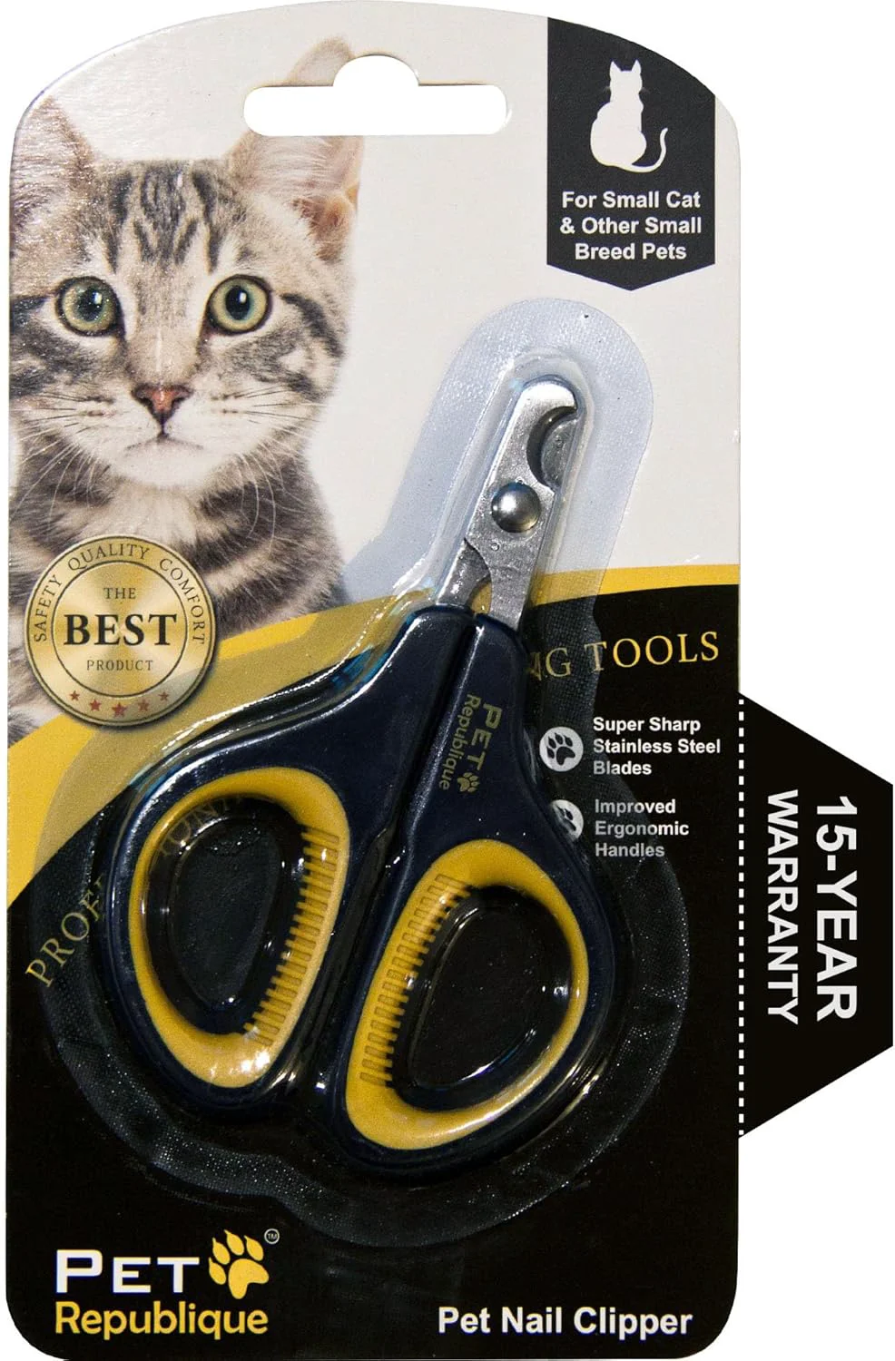 Classic Cat Nail Clippers by Pet Republique – Professional Stainless-Steel Nail Clipper for Cats Kittens Hamster Rabbits Birds Small Breed Animals Claw Trimmer Dependable
