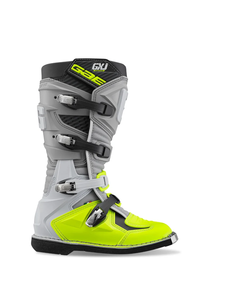 Relaxed Gaerne GXJ Boot Grey Fluorescent Yellow Size - Youth 4 Official