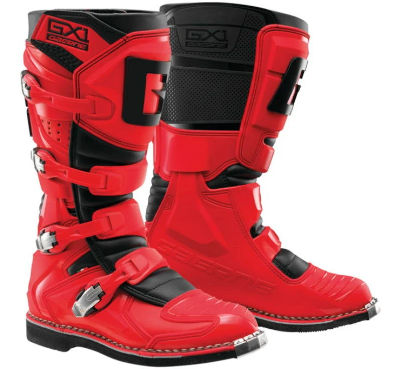 High-Quality Gaerne GX1 Boot Red Black Size - 10 Reusable
