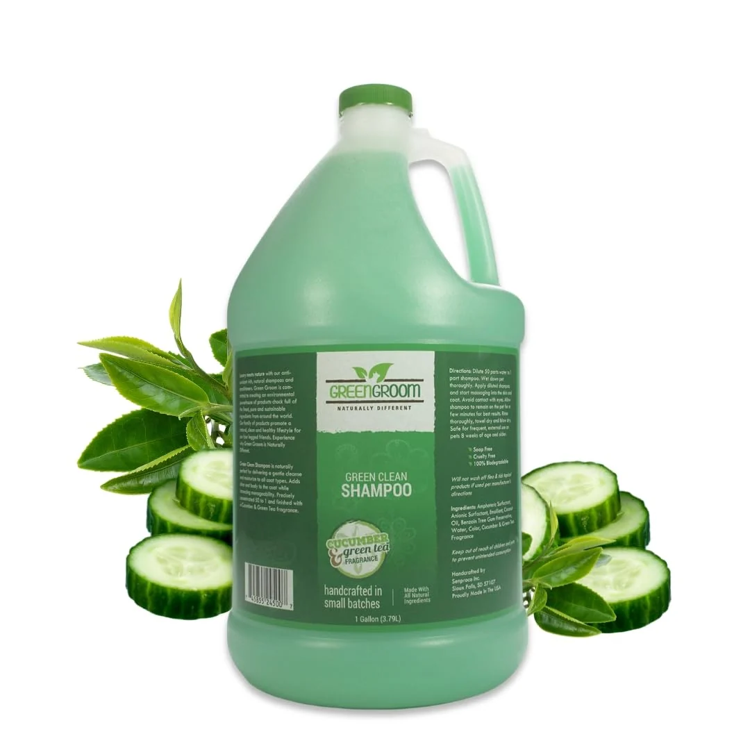 GreenGroom Green Clean Dog Shampoo - 1 Gallon 50 1 Concentrate Responsible
