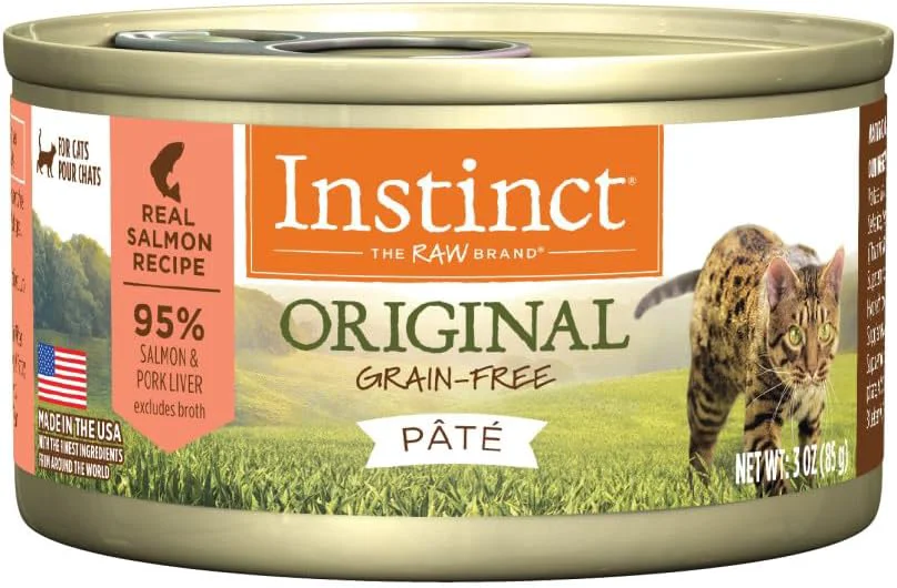 High-Quality Instinct Pate Wet Cat Food Grain Recipe - Salmon 3 oz. Cans Pack of 24 Versatile
