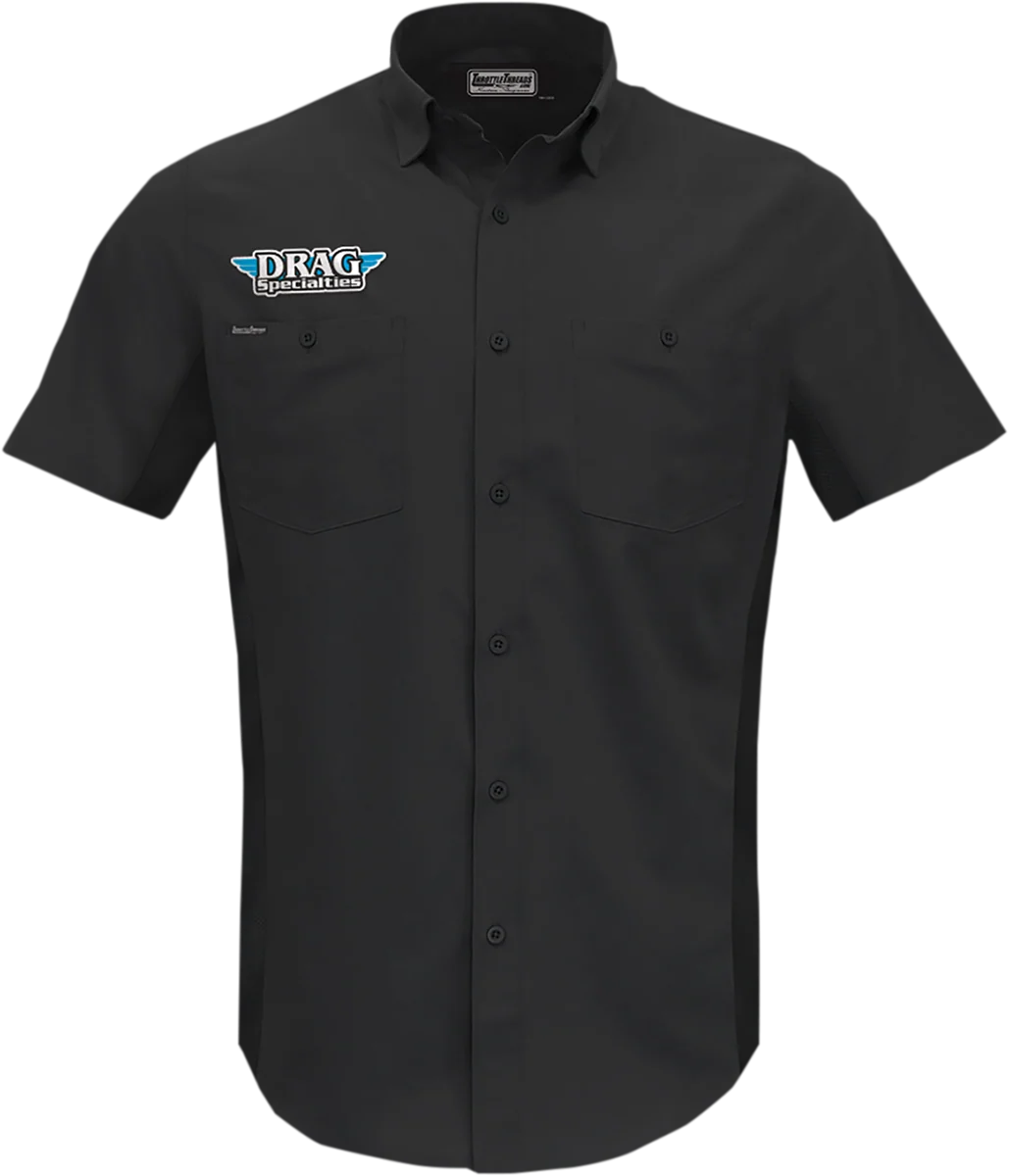 Soft THROTTLE THREADS Drag Specialties Vented Shop Shirt - Black - Small DRG31ST26BKSM Outstanding