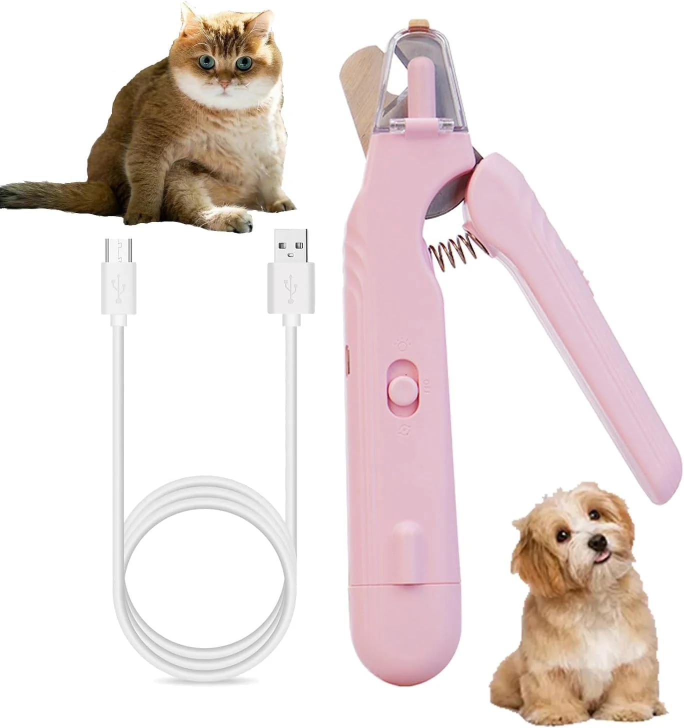 Sophisticated 2 In 1 Pet Nail Clipper and Grinder Professional Electric Rechargeable Pet Nail Fast Trimmer Painless Claw Care Grooming Smoothing Silent - Shockproof For Small Large Dogs Cats upgraded Top-Quality