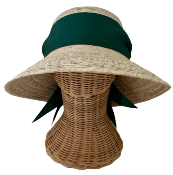 Breathable Clematis Bucket Hat - Wide Short Masters Green Grosgrain Ribbon Long-Lasting