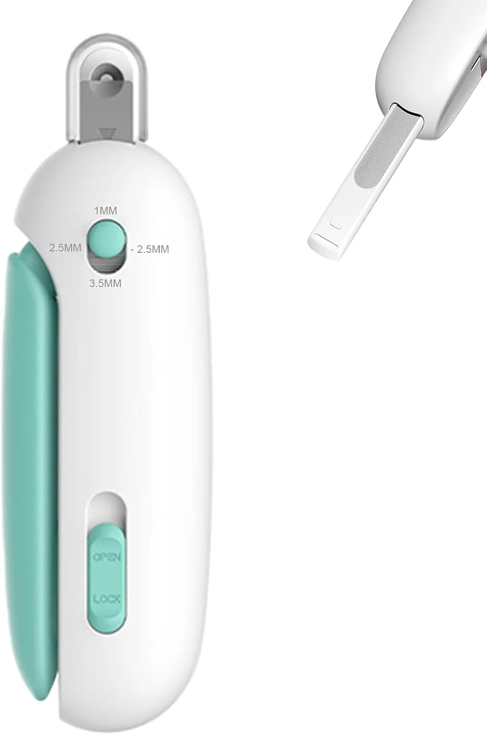 World-Class Pett Nail Clipper for Cats - Gentle Round-Hole Trimmer with Dust Storage Adjustable Size Hidden Nail File Pet Grooming Tool for Safe Loving Care Blue Proven