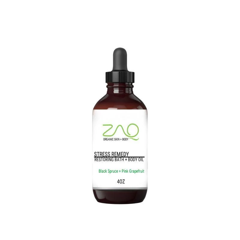 Contemporary Restoring Massage Body Oil - STRESS REMEDY - Black Spruce Pink Grapefruit Practical