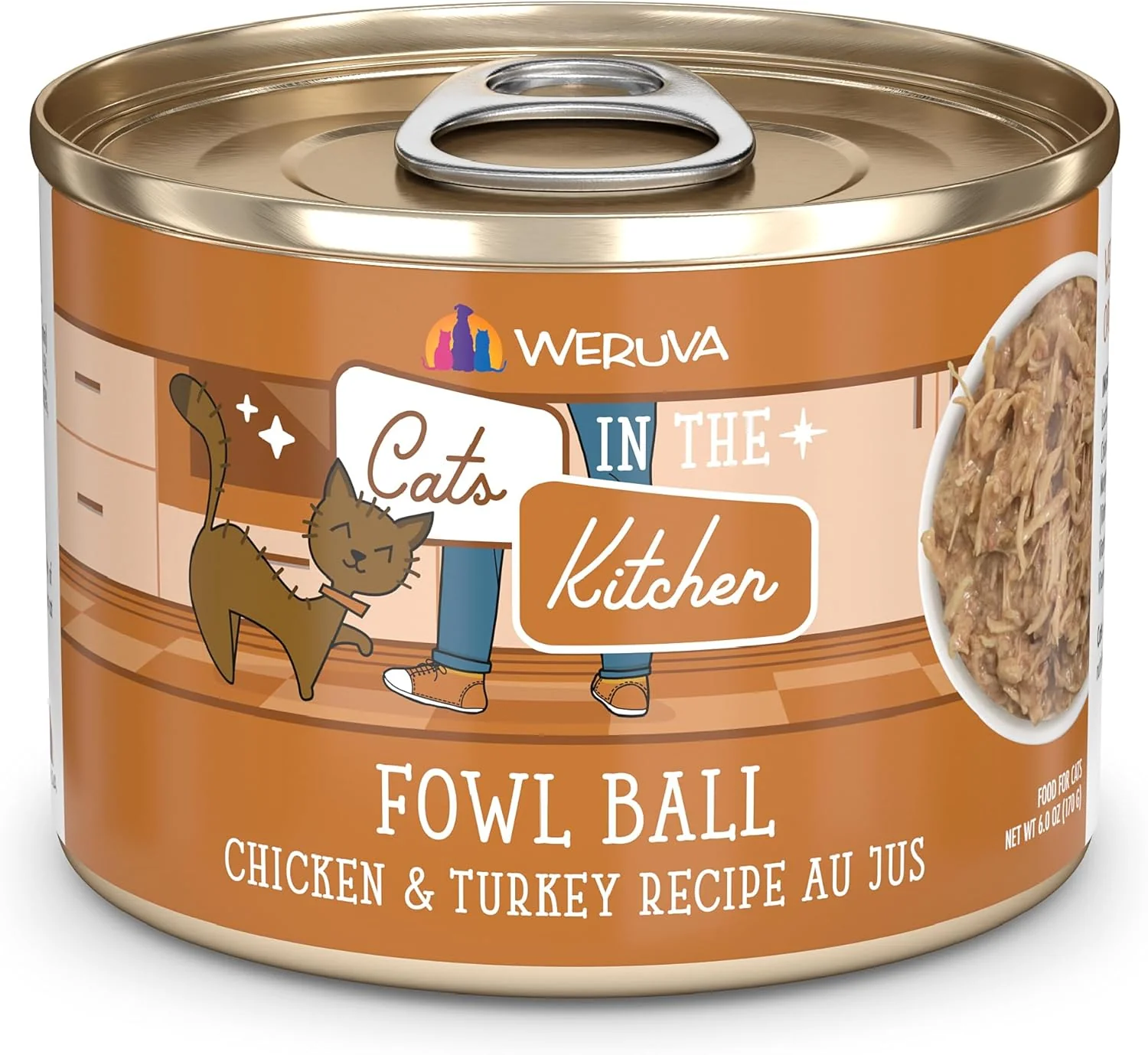 Stylish Weruva Cats in The Kitchen Fowl Ball with Chicken Turkey Au Jus Cat Food 6oz Can Pack of 24 Carefully Designed