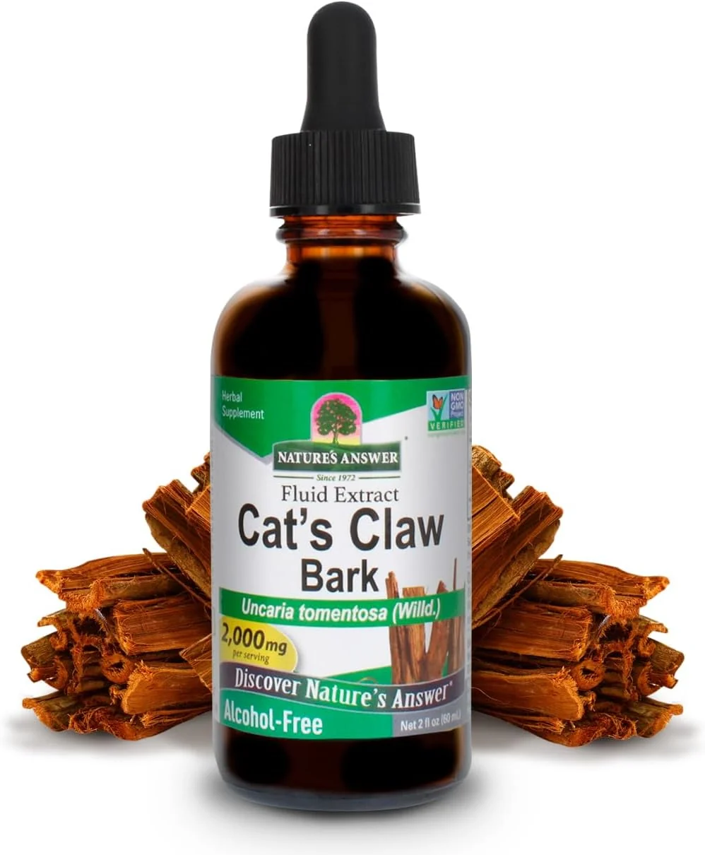 Reliable Nature's Answer Cat's Claw Bark Liquid Extract Supplement 2 Ounce - Alcohol Cats Claw Tincture Capsules for Joint Muscle Support Vegan Non-GMO Gluten Kosher Dependable