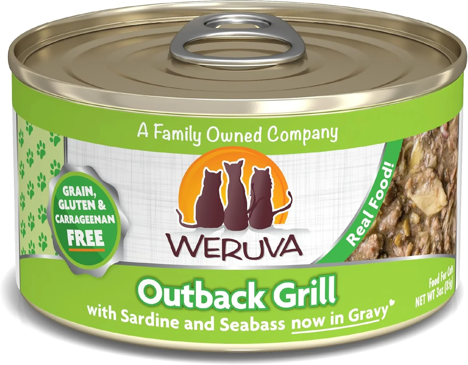 Next-Generation Weruva Classic Cat Food Outback Grill with Sardine Seabass in Gravy 3oz Can Pack of 24 Trusted