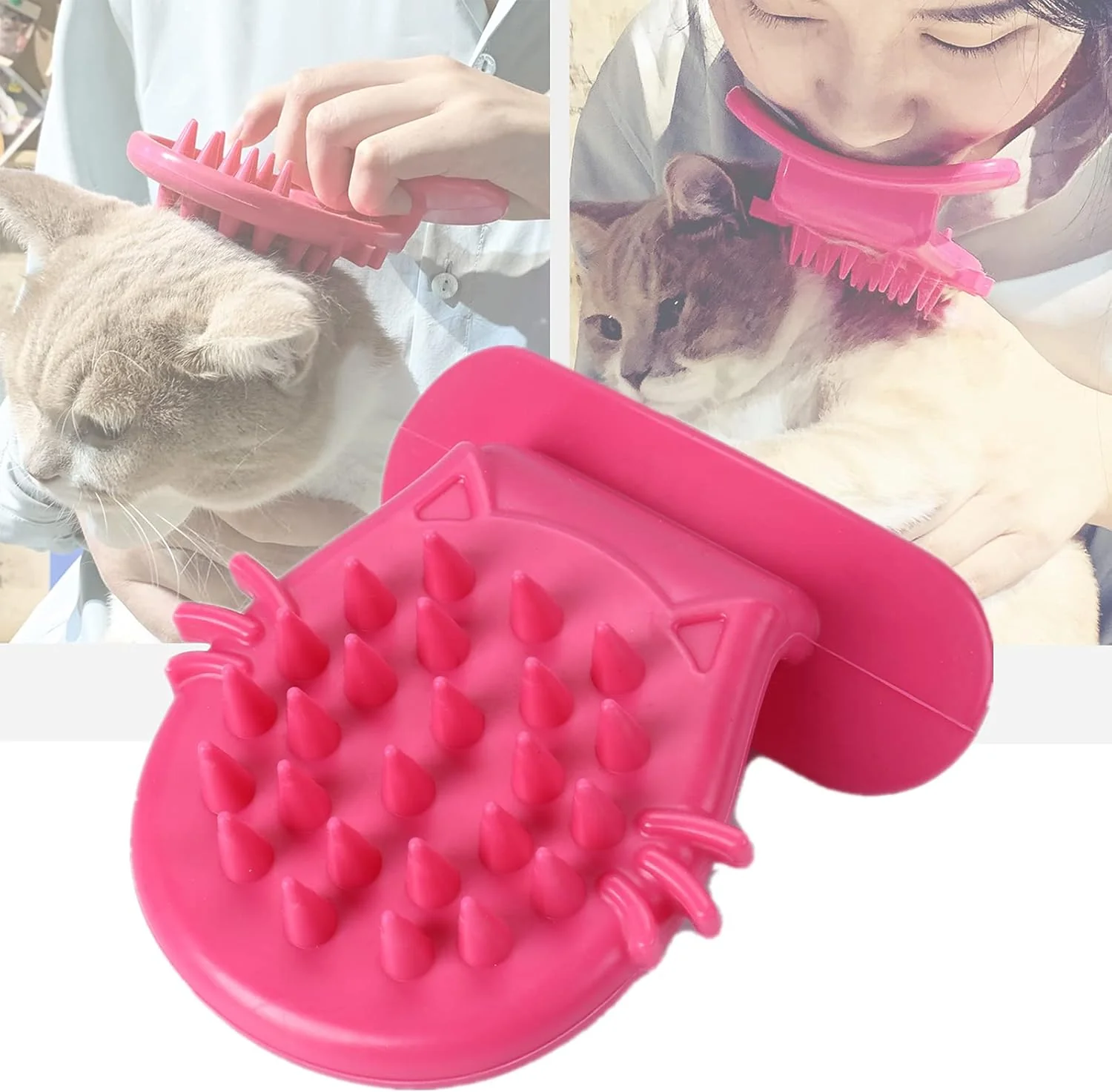 Trendy Cat Brush Shedding Grooming Soft Massage Cat Tongue Brush Licking Your Cat Like a Mama Cat to Comfort Surprise Pet Gifts Relaxed