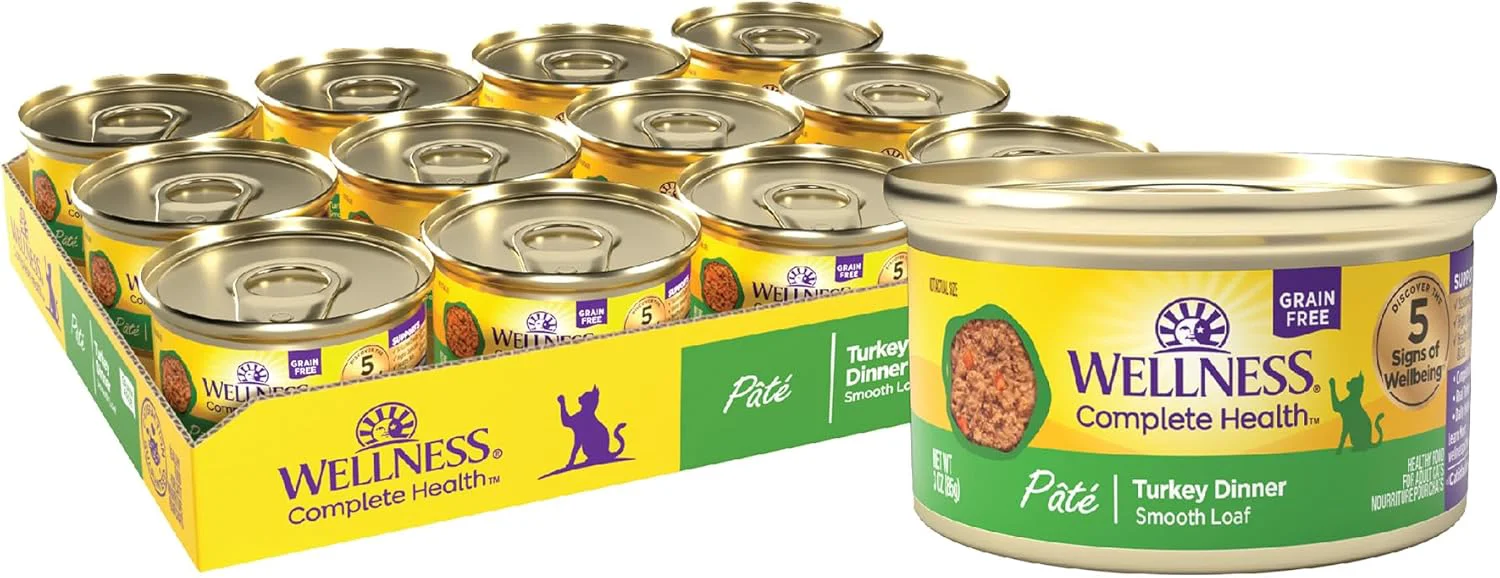 World-Class Wellness Complete Health Pate Adult Wet Cat Food Natural Protein-Rich Grain 3 Ounce 24 Pack Turkey Detailed
