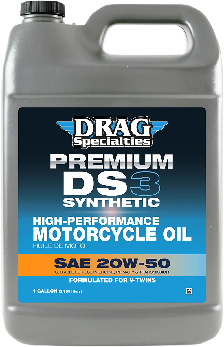 Soft DRAG SPECIALTIES OIL DS3 Synthetic Engine Oil - 20W-50 - 1 U.S. gal 198927 Smooth