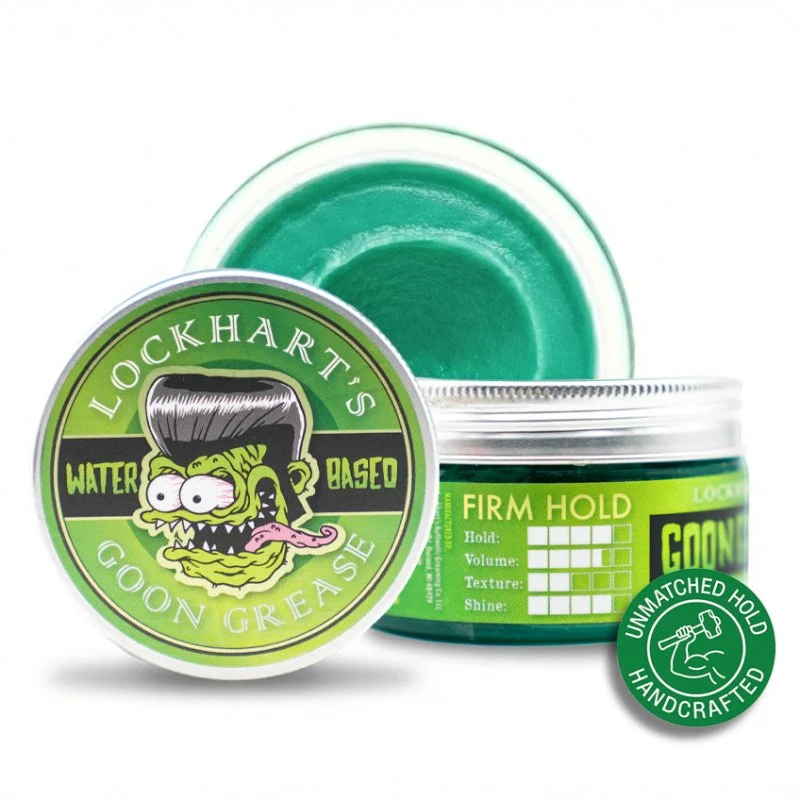 Solid Strong Hold Water Based Goon Grease Pomade Environmentally Friendly