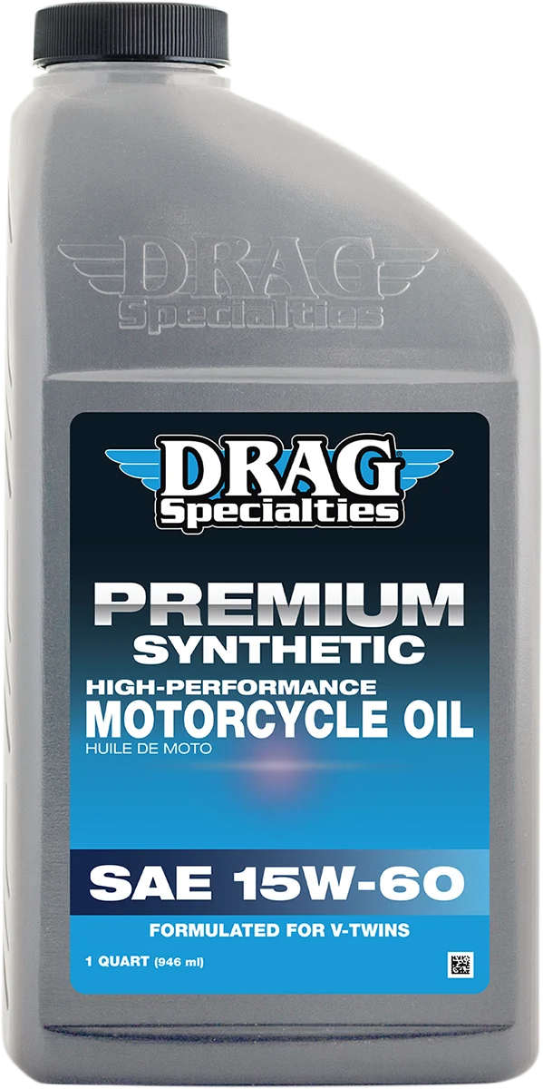 Powerful DRAG SPECIALTIES OIL Synthetic Engine Oil - 15W-60 - 1 U.S. quart 900-610 Smooth