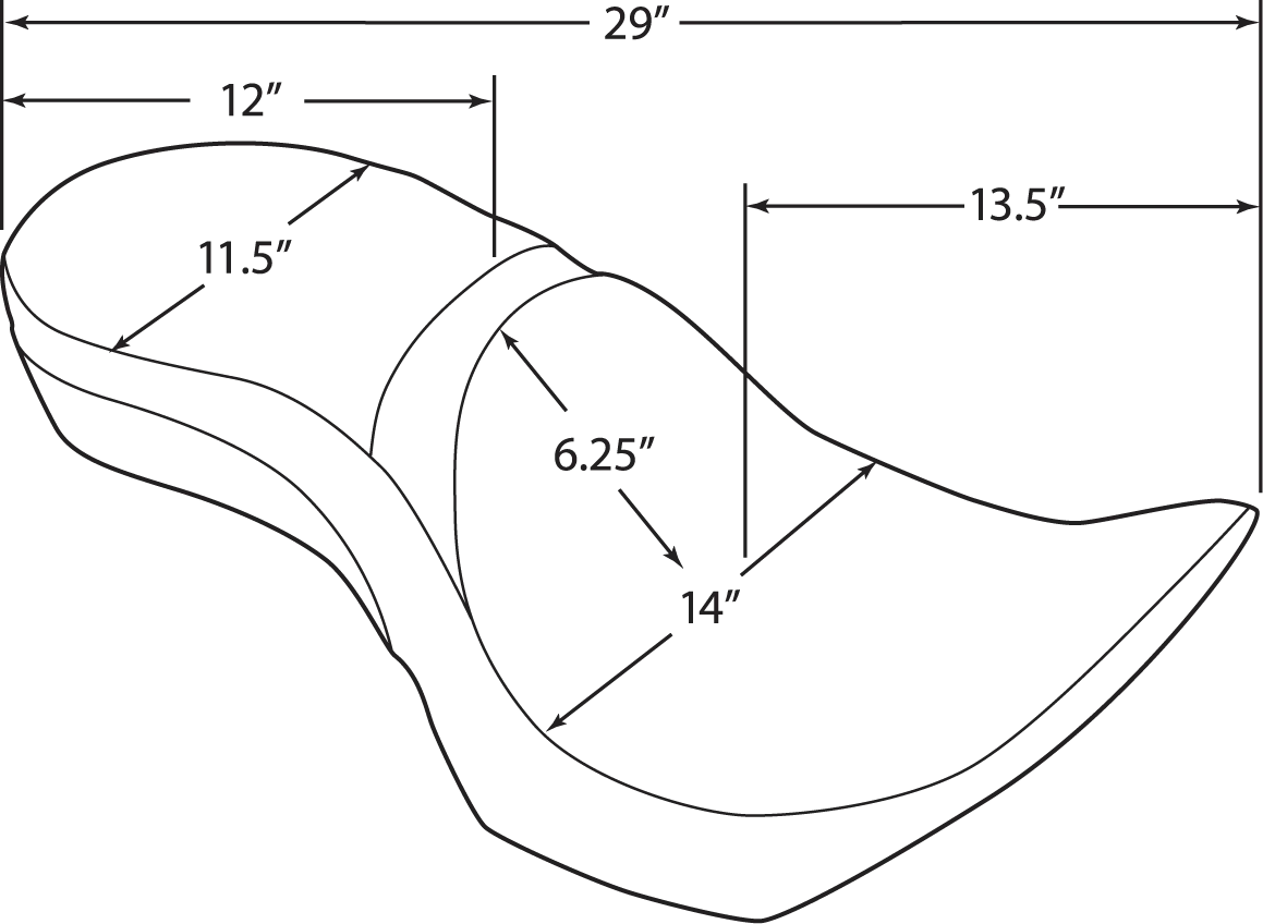 Soft DRAG SPECIALTIES Low Profile Seat - Driver's Backrest - Pillow - Jackpot 0810-1577 Contemporary