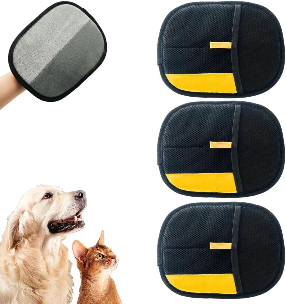 Trendy Pet Hair Removal Glove for Cats Dogs 2025 Upgrade Pet Hair Remover Glove Electrostatic Pet Hair Removal Gloves for Dogs and Cats Reusable Pet Hair Remover Glove 3 Smooth