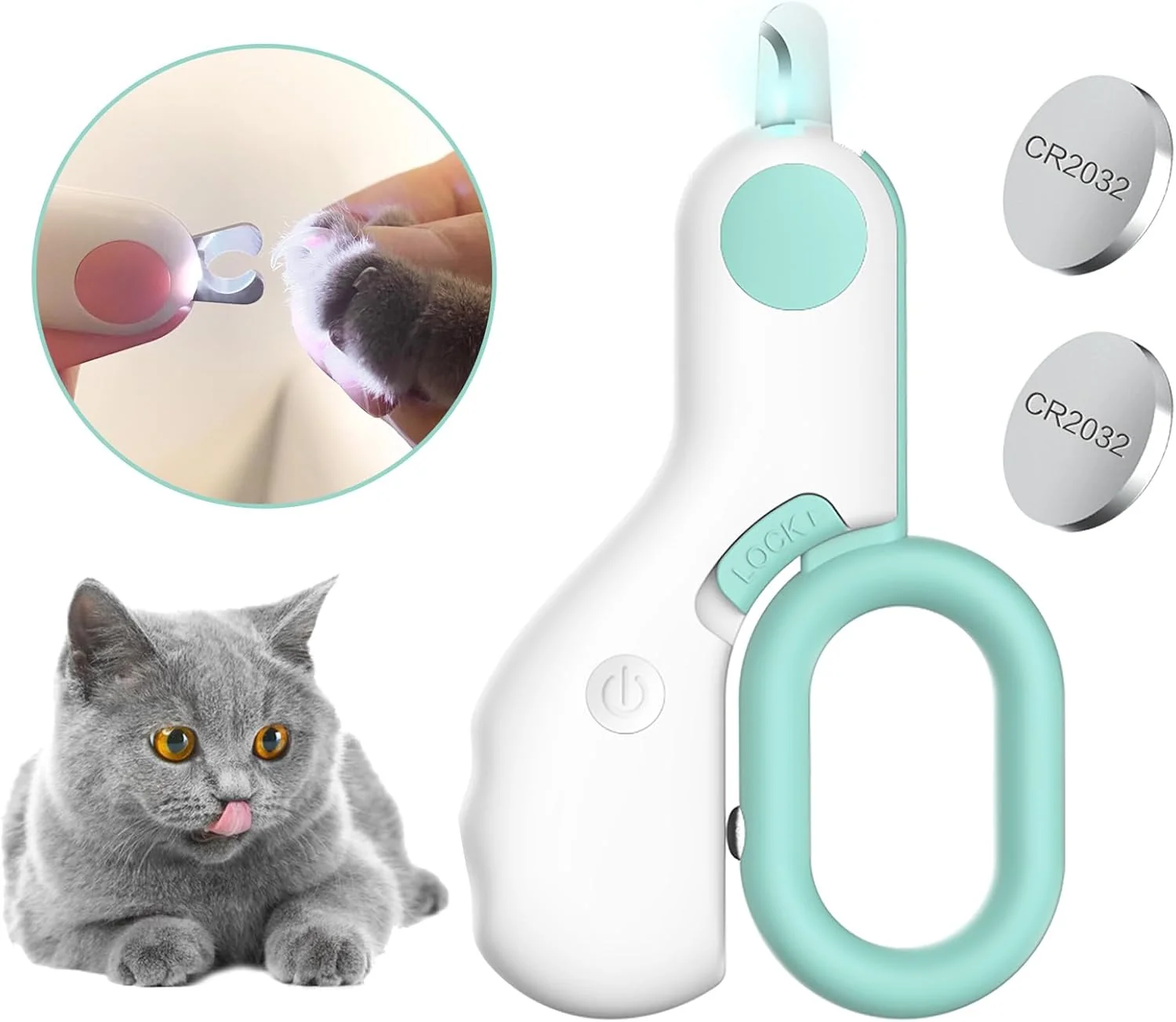Selected Pet Nail Clippers with LED Lights cat Nail Clippers for Indoor Cats Nail Trimmer Clippers for Small Dog Nail Trimmers Cats Rabbits Nail Clippers Bird Kittens Blue Original Design