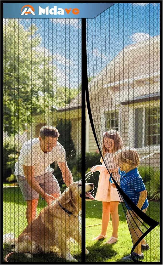 Detailed Magnetic Screen Door Hook Loop Pet Screen Door Fit Door Size 34 x 80 Heavy Flexible