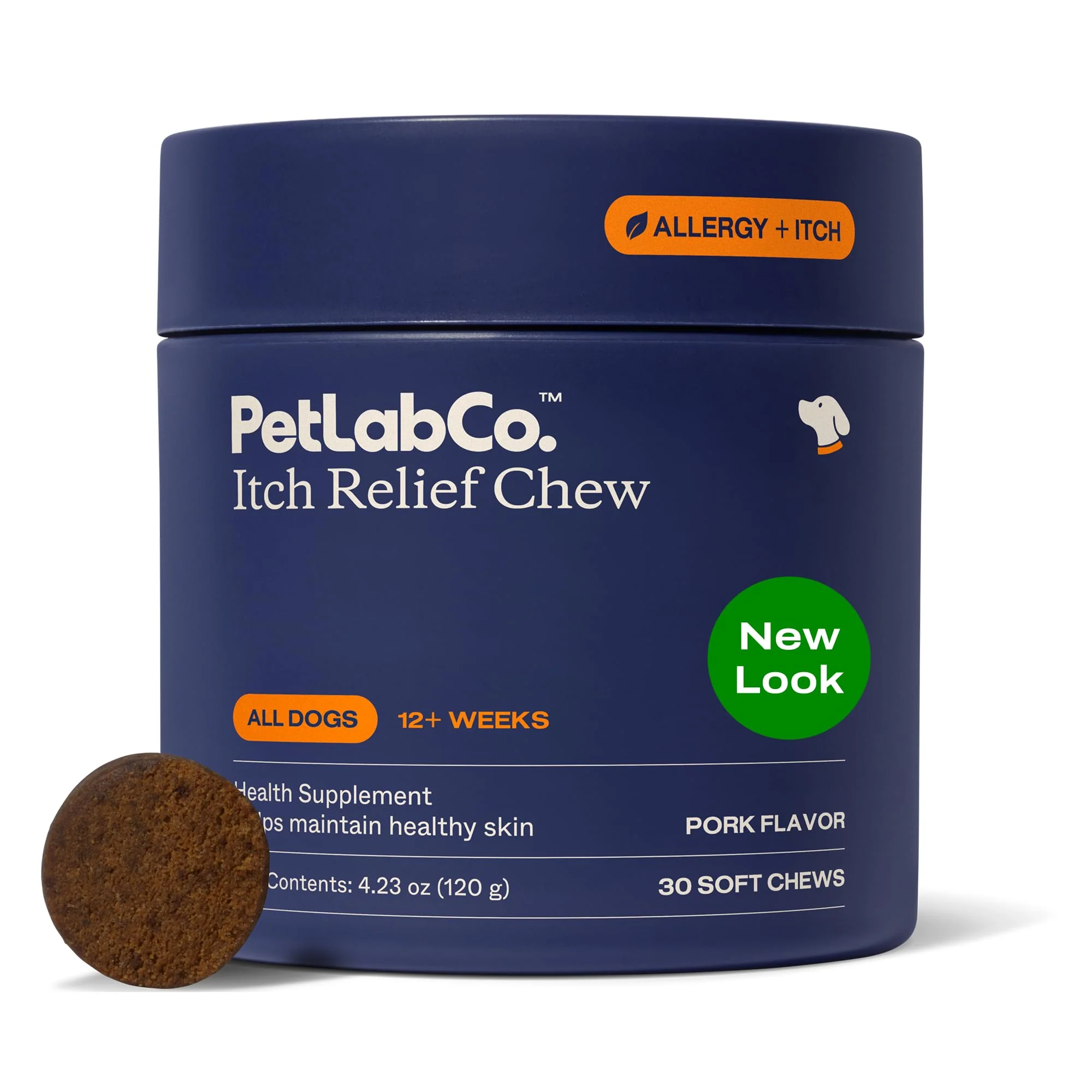 Solid PetLab Co Itch Relief Chews – Supports Dry Skin Coat Health Made in USA High-Grade