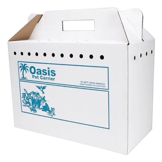 Convenient Disposable Cardboard Pet Carrier 12 Case Sturdy Corrugated Cardboard Carrier Advanced