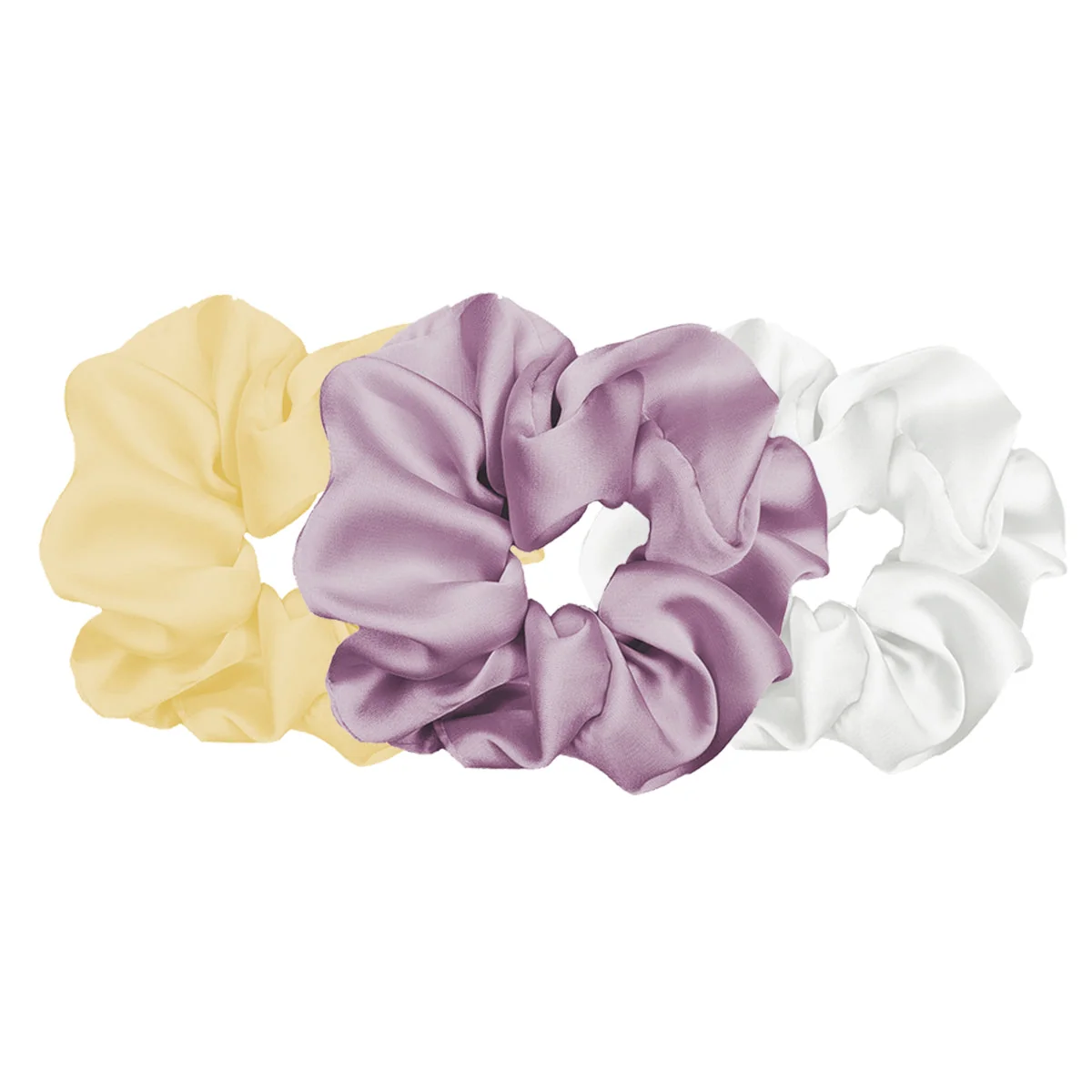 Refined Luxe Plush Scrunchie - Tulip Blossom 3pcs High-End