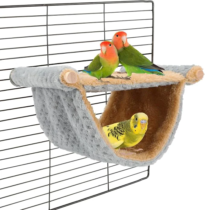 Original Design BWOGUE Winter Warm Bird Nest Bed Hanging Hammock Snuggle Hut Parrot House Tent Smooth