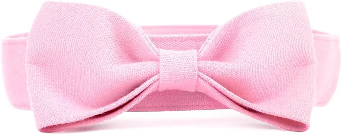Recyclable Segarty Dog Bowtie Collar for Neck Girths 12.6-18.1 inch Adjustable Pink Consistent
