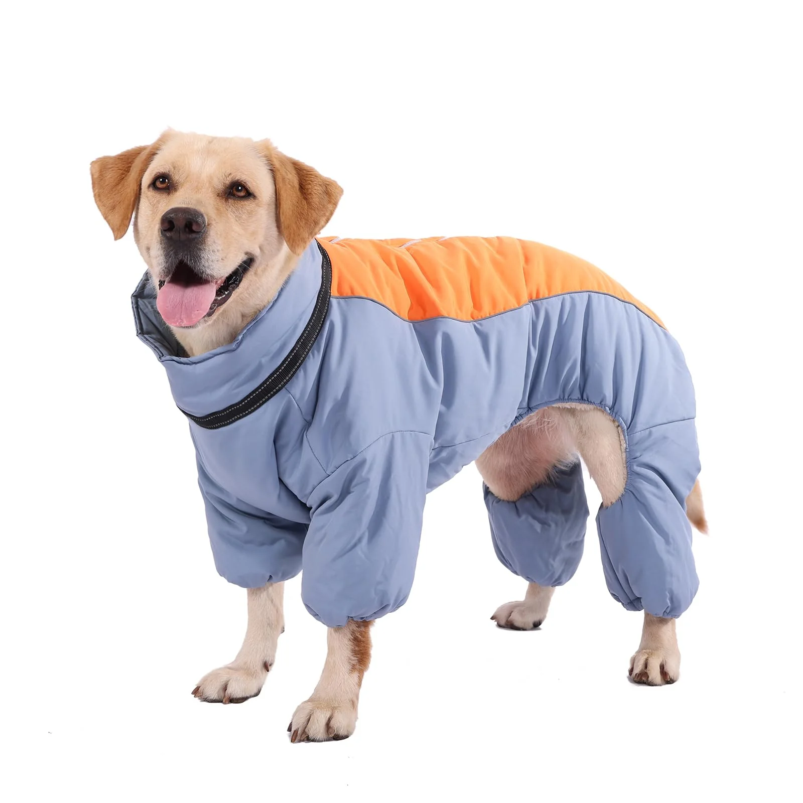 Consistent LOVINFURBABY HazeBlue Fullbody Thick Winter Coat for Dogs – Reflective Windproof Fleece-Lined Snowsuit Superior
