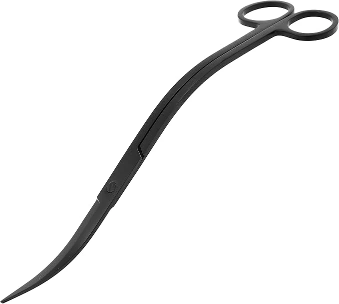 Advanced Mandala Crafts Extra Long Black Stainless Steel Curved Aquarium Scissors Selected