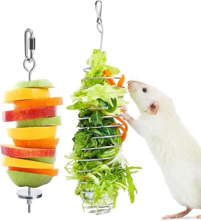 Natural 2Pcs Rat Enrichment Toys 304 Stainless Steel Rat Foraging Toy World-Class