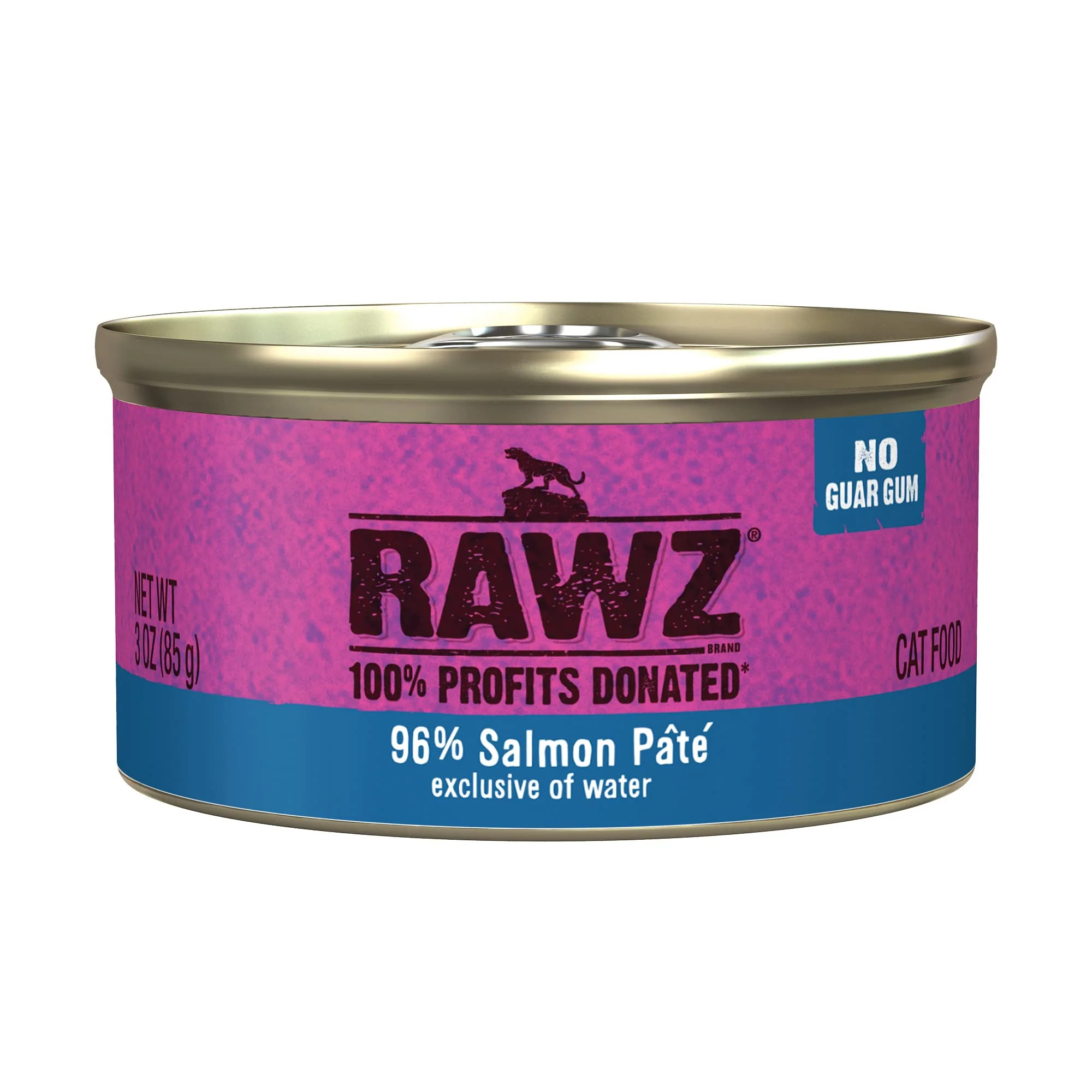 Versatile Rawz Salmon Pate Cat Food — Meat First Ingredient BPA- 3oz Cans Case of 18 Next-Generation