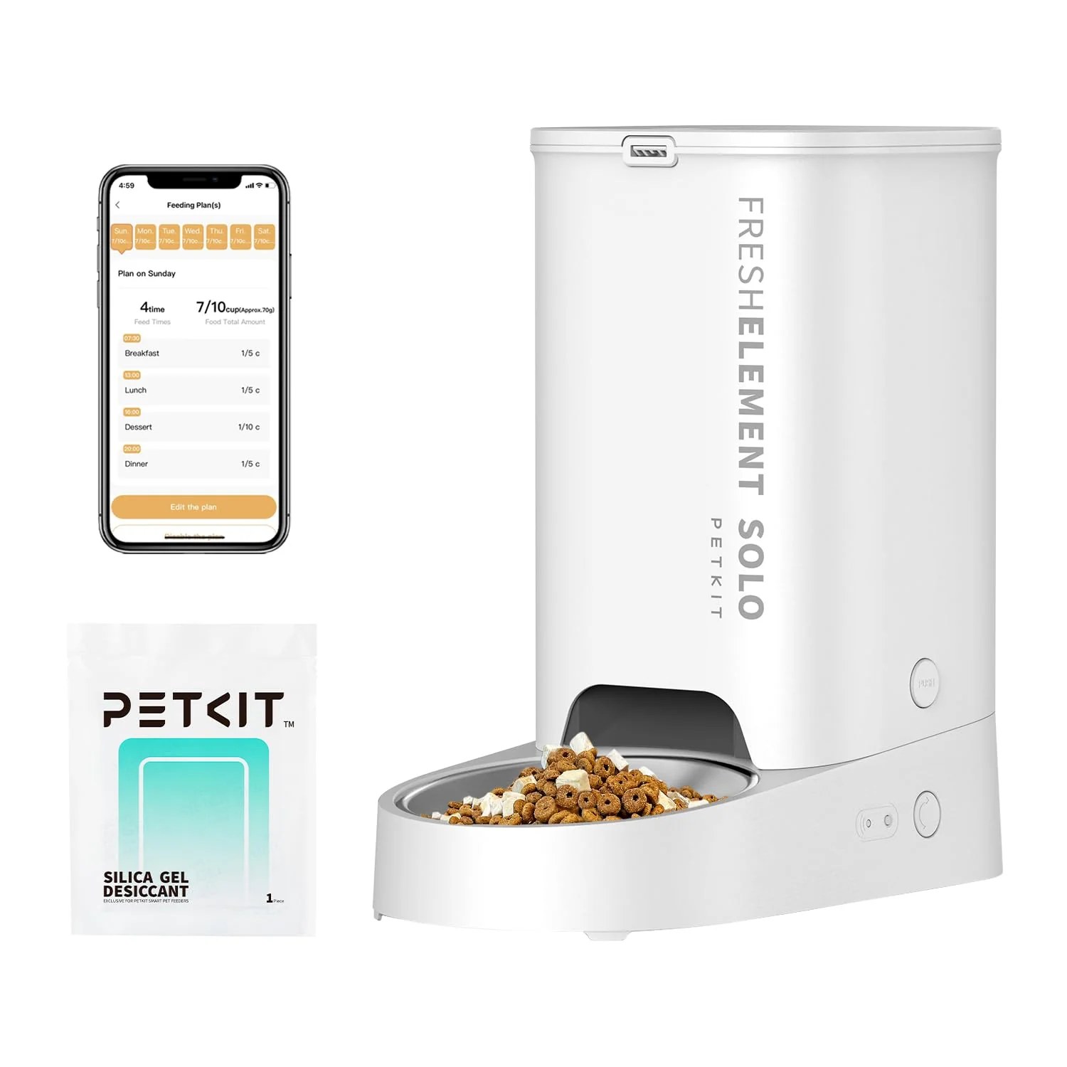 Top-Quality PETKIT Automatic Cat Dog Feeder — 2.4G WiFi App Control 3L 10 Meals Day Fresh-Lock System Versatile