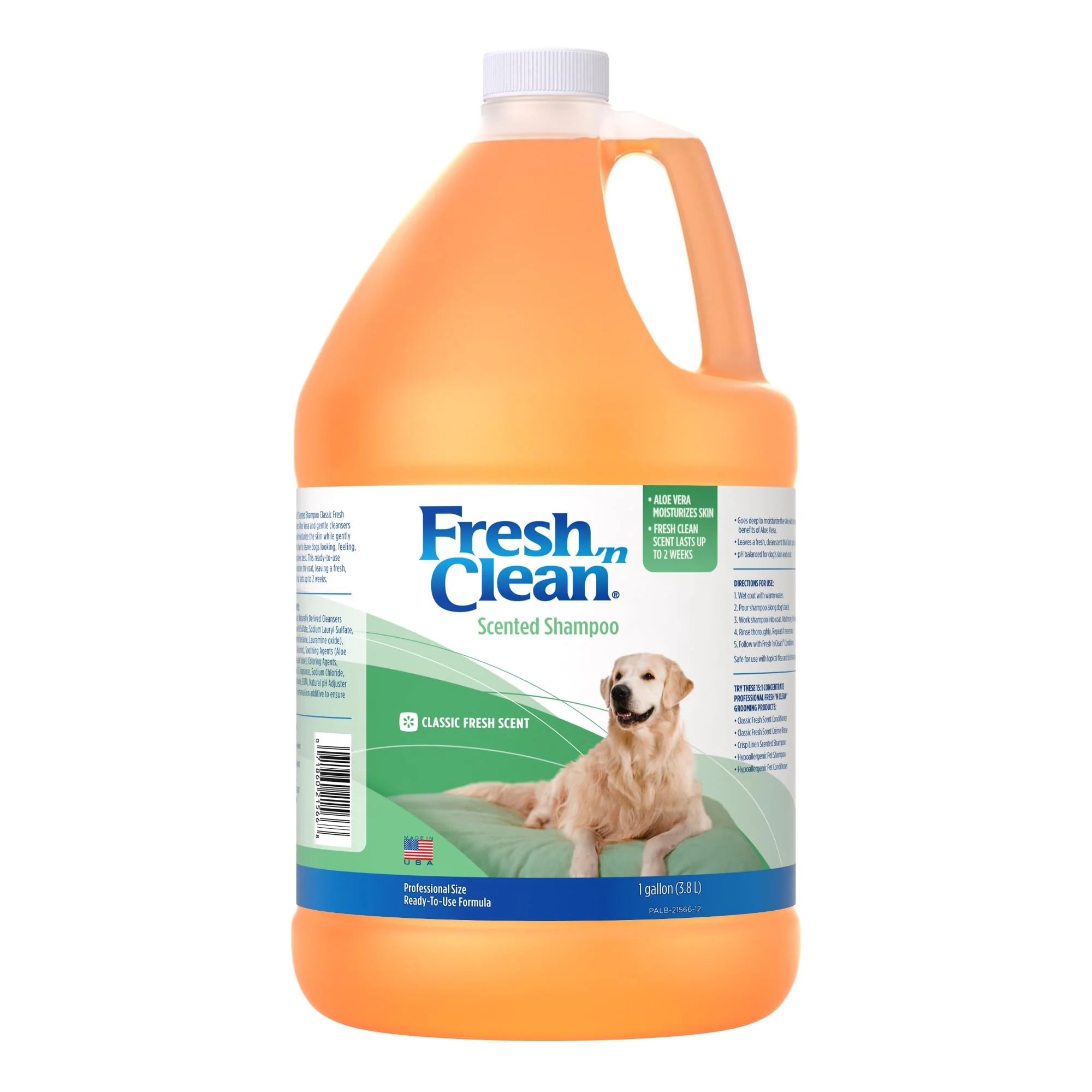 Flexible PetAg Fresh n Clean Scented Shampoo – Classic Fresh 1 Gallon Soap- Vitamin E Aloe Moisturizing Environmentally Friendly