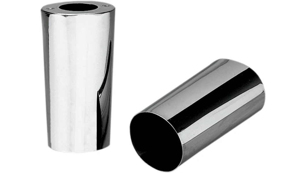 Detailed DRAG SPECIALTIES Fork Slider Covers - Chrome - Smooth - Stock Length - OEM Number 45964-86 74537 Outstanding