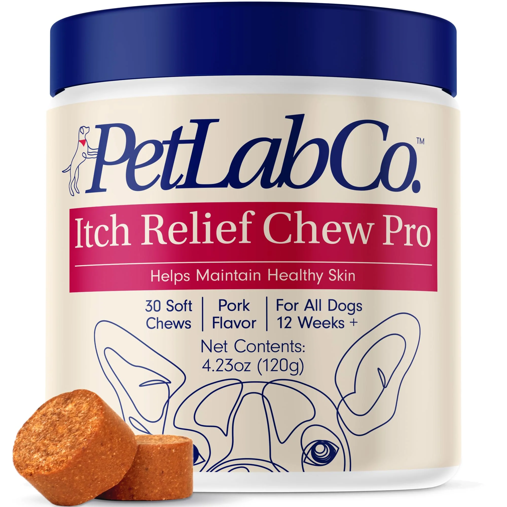 Versatile PetLab Co. Itch Relief Chew Pro – Omega-3 Dog Skin Support for Itch Seasonal Allergies Artisan