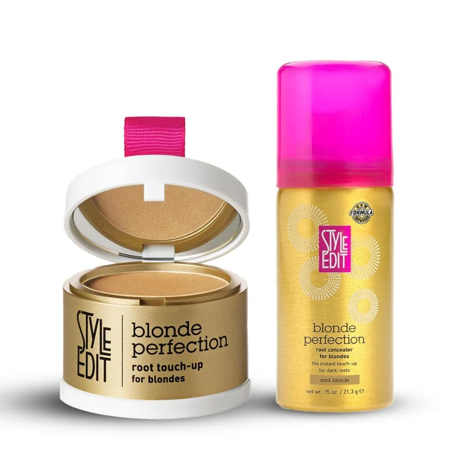 Prestigious Blonde Travel Duo Touch Up Powder and Travel Sized Concealer Spray High-Grade
