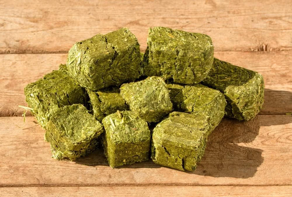 Enhanced CZ Grain Alfalfa Cubes for Feeding - Rabbits Goats Chickens Cattle Horses All Animals Love Alfalfa Cubes 2 Pounds Detailed